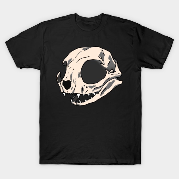 Cat skull T-Shirt by sivelobanova